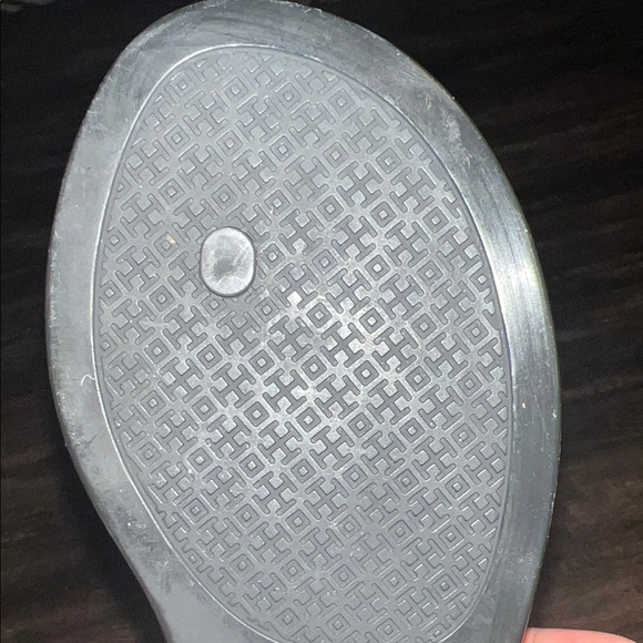 Tory Burch Black Sandals with Gold Emblem - Picture 5 of 5